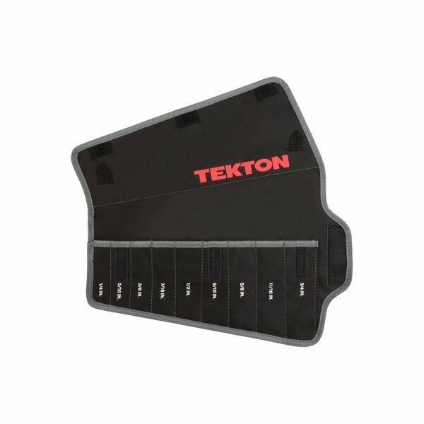 Tekton Pouch, 9-Tool Ratcheting Combination Wrench Pouch 1/4-3/4 in., Black 95866